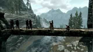 Skyrim NPC Battle - Giants VS Bandits - 1080p