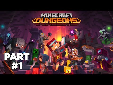 Minecraft Dungeons - Full Game Walkthrough Part #1 (Squid Coast & Creeper Woods)