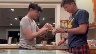 Maxwell & his assistant make drip tea in the dumbest possible way