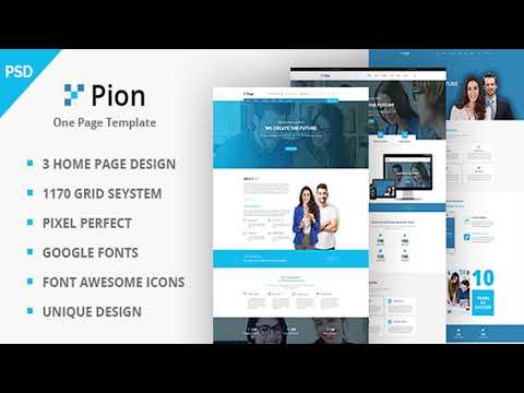 Pion Multi-Purpose One Page PSD Template | Themeforest Website Templates and Themes