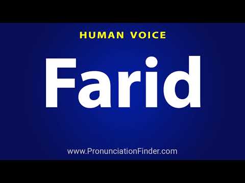 How To Pronounce Farid