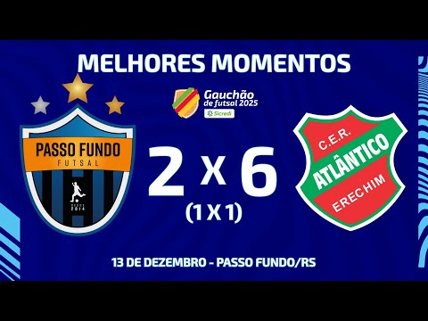 GOLS DO JOGO | PASSO FUNDO 2 X 6 ATLÂNTICO | FINAL - JOGO DE VOLTA | GAUCHÃO SICREDI 2025