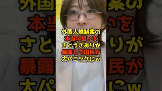 外国人規制案の本当の狙いをさとうさおりが暴露して国民が大パニックにｗ#さとうさおり#外国人#政治#shorts