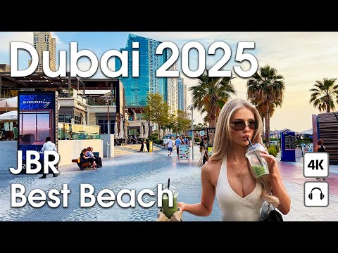 Dubai 🇦🇪 Amazing JBR, (Jumeirah Beach Residence) [4K] Walking Tour Compilation