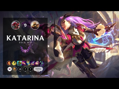 Katarina Mid vs Azir - KR Master Patch 12.7