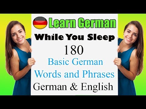 Learn German While You Sleep : 180 Basic German Words and Phrases 🍻  German & English
