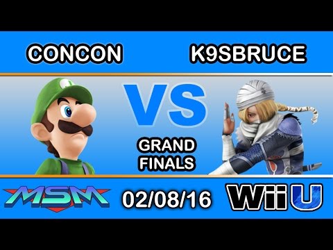 MSM 36 - K9sBruce (Sheik) Vs. SCB | ConCon (Luigi) Grand Finals - Smash Wii U