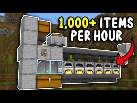 EASIEST SUPER SMELTER Minecraft Bedrock 1.21!