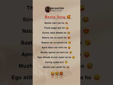 Bestie Song 🥰💞 | funny fake tweet reels #shortvideo #quotes #love #trending #youtubeshorts