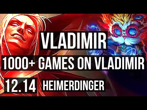 VLADIMIR vs HEIMERDINGER (MID) | 10/0/3, 2.6M mastery, 1000+ games, Legendary | EUW Master | 12.14
