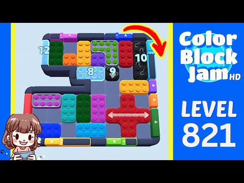 Color Block Jam Level 821 Solution Walkthrough
