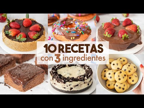 10 POSTRES con 3 Ingredientes SIN HORNO 🍫 | Recetas Fáciles y Rápidas