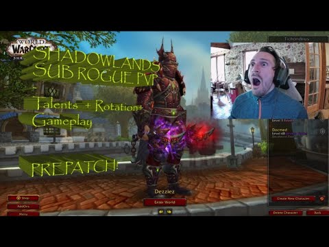 SHADOWLANDS - Sub Rogue PVP Guide - PREPATCH - Rotation + Talents + Gameplay