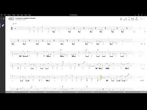 Ti penso e cambia il mondo (A.Celentano) ,Tablatura e base Senza Basso- Backing bass track - NO BASS