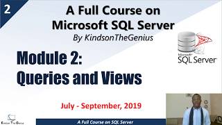 SQL Server Tutorial 2 -  Identity Column, Select, Insert, Update and Delete Queries