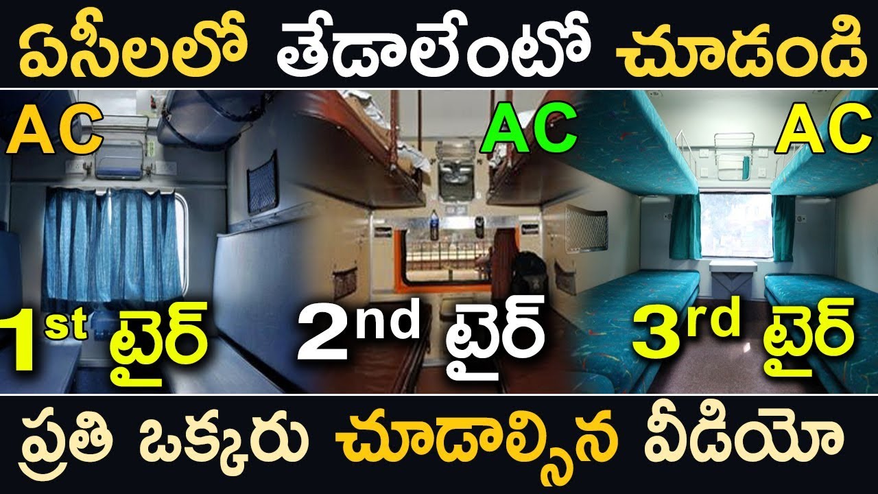Difference Between First Class AC, 2 Tier & 3 Tier AC in Indian Railways | What is 2 Tier & 3 Tier