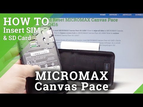 How to Insert Micro SIM to MICROMAX Canvas Pace - Input Micro SD Card