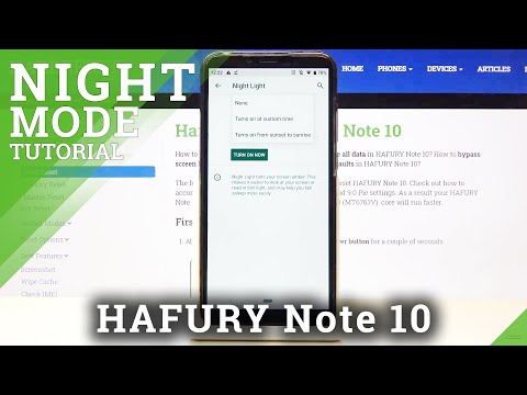 How to Enable Night Light on HAFURY Note 10 – Turn On Night Light
