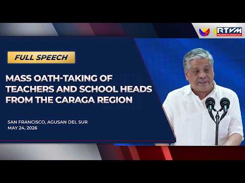 Mass Oath-Taking of Teachers and School Heads from the CARAGA Region (Speech)