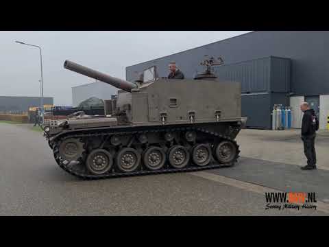 The M44 Self Propelled Howitzer is now outside for the first time after its full restoration.