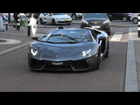 Supercars in Rotterdam! (2x Aventador, F12, McLaren GT, AMG GT Black series...)