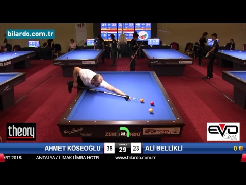 AHMET KÖSEOĞLU & ALİ BELLİKLİ Bilardo Maçı - 2018 ERKEKLER 1.ETAP-5. Tur