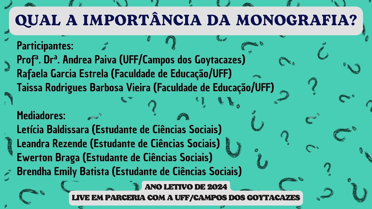 Live 2024: Qual a importância da Monografia?