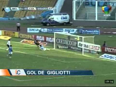 Gol de Emmanuel Gigliotti. Belgrano 1 Colón 1. Torneo Final 2013 (Infobae.com)