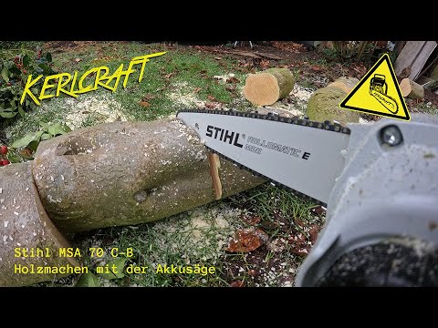 Stihl MSA 70 - Akku Kettensäge im Test - Eignet sich die Motorsäge zum Brennholz machen im Wald?