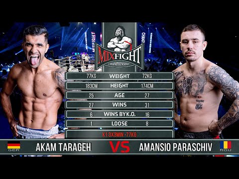 Akam Tarageh Vs. Amansio Paraschiv - | MFC K1 Match Full Fight | December 2019