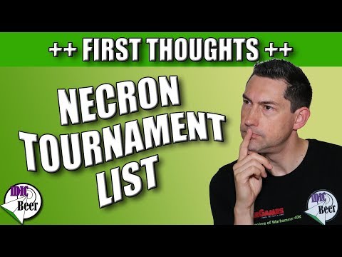 Necron Tournament List 8th Edition - First Thoughts