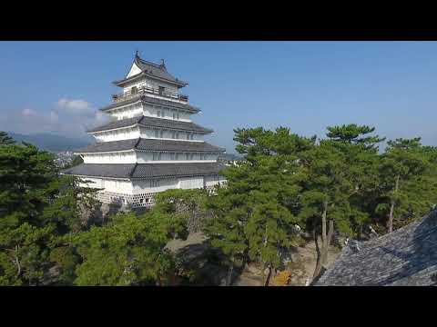 【島原城：ドローン】（撮影場所：八尾病院前→天守閣）DataNo.01-03