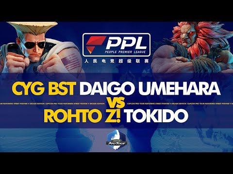 CYG BST Daigo Umehara (Guile) vs ROHTO Z! Tokido (Akuma) - PPL Fighters Masters 2019 Top 16 - CPT 20
