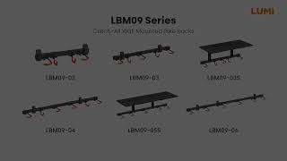 CATCH-ALL WALL MOUNTED BIKE RACKS | LBM09 Series| LUMI