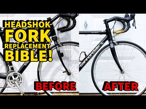 REMOVE CANNONDALE HEADSHOK FORK & REPLACE WITH 1-1/8" FORK PLUS TOOLS & NEW HEADSET NEEDED