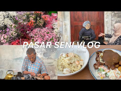 [DAILY VLOG #2] Pasar Seni @ Central Market | Batik Painting, 3D Museum, Cafe Hopping🌼🎨🍤