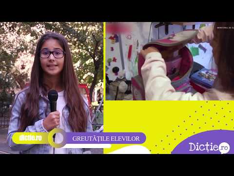 ELISA POPESCU: Cât cântărește ghiozdanul unui copil de clasa a IV-a - Școala TV Dicție.ro