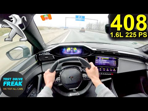 2025 Peugeot 408 GT 1.6 Hybrid (225 PS) TOPSPEED POV 🚗 Autobahn Drive | No Speed Limit