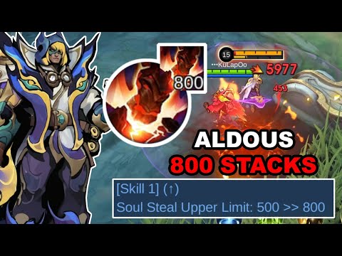 Aldous New 800 Stacks " Late Game Monster " | Mobile Legends