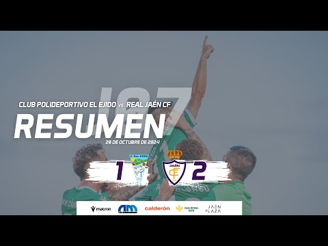 RESUMEN | J7 Polideportivo El Ejido 1 - 2 Real Jaén CF
