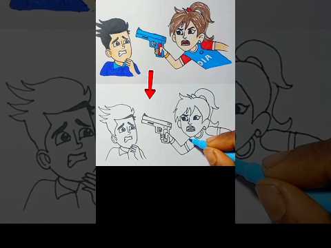Very easy Chikoo Aur Bunty cartoon drawing |❤️🤩 Chiku Bunty #drawing #artist #shorts #trendingreels