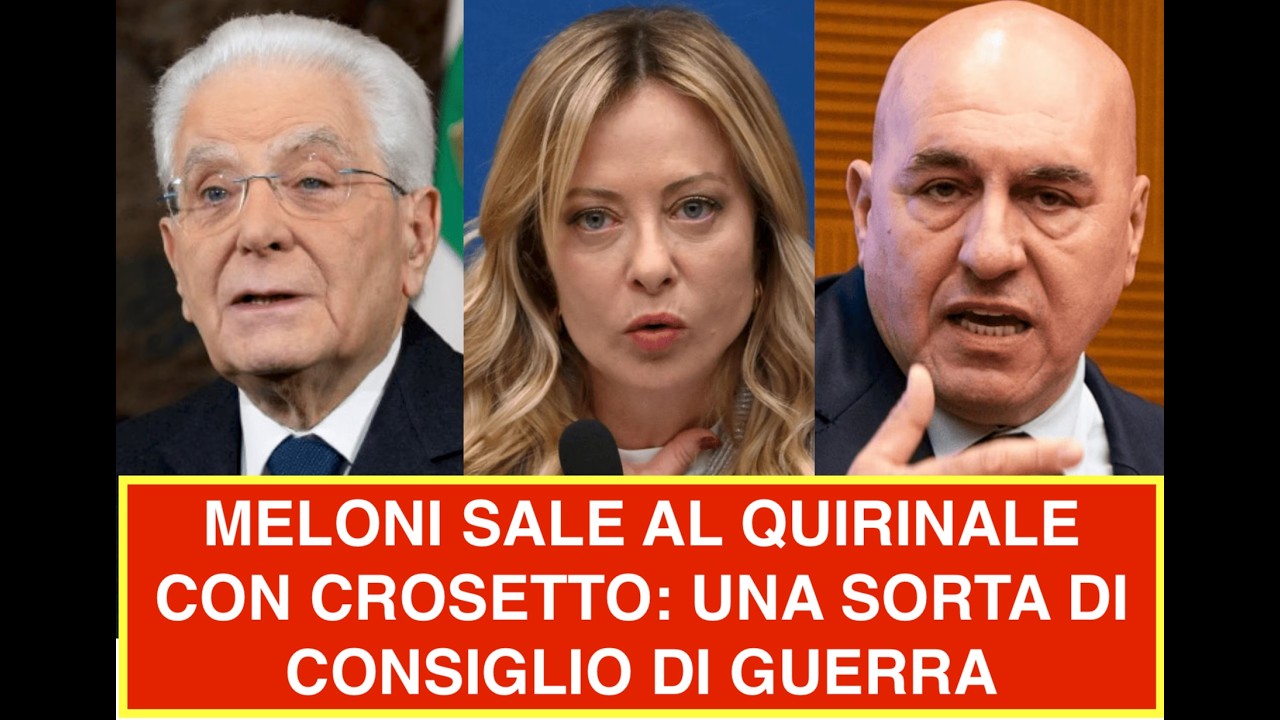 MELONI SALE AL QUIRINALE CON CROSETTO: UNA SORTA DI CONSIGLIO DI GUERRA