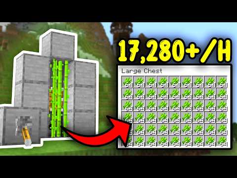 BEST NEW SUGARCANE Farm Minecraft Bedrock 1.21!