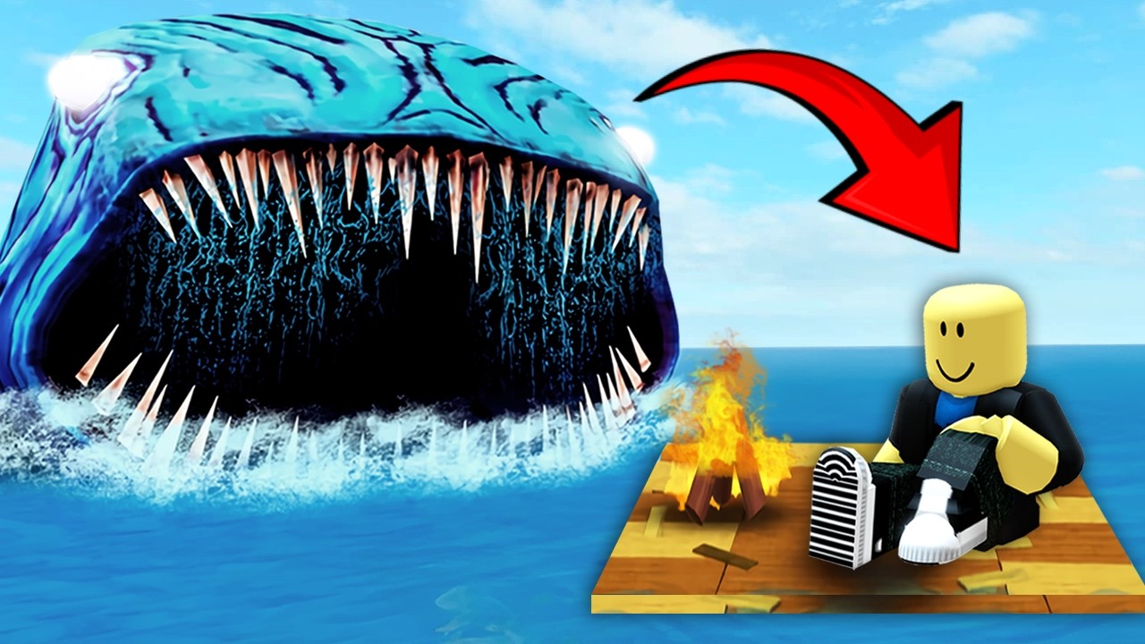 passei 50 DIAS sofridos numa balsa do ROBLOX