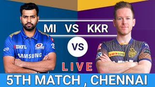 Kolkata vs Mumbai, 5th Match - Live Cricket Score, Commentary #kkrvsmi