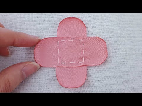 Super Easy Ribbon Flower Making Tutorial - Hand Embroidery - Amazing Sewing Tricks - Sewing Hacks