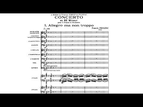 [Full Score] Poulenc - Concerto for Two Pianos and Orchestra, FP 61