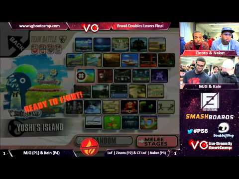 PS6 - LoF | Zinoto & CT LoF | Nakat Vs. Kain & MJG - SSBB Doubles Losers Finals - Smash Brawl