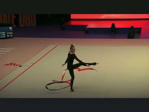 Polina Karika UKR Ribbon AA QUALIFICATION WORLD CHAMPIONSHIP VALÊNCIA 2023