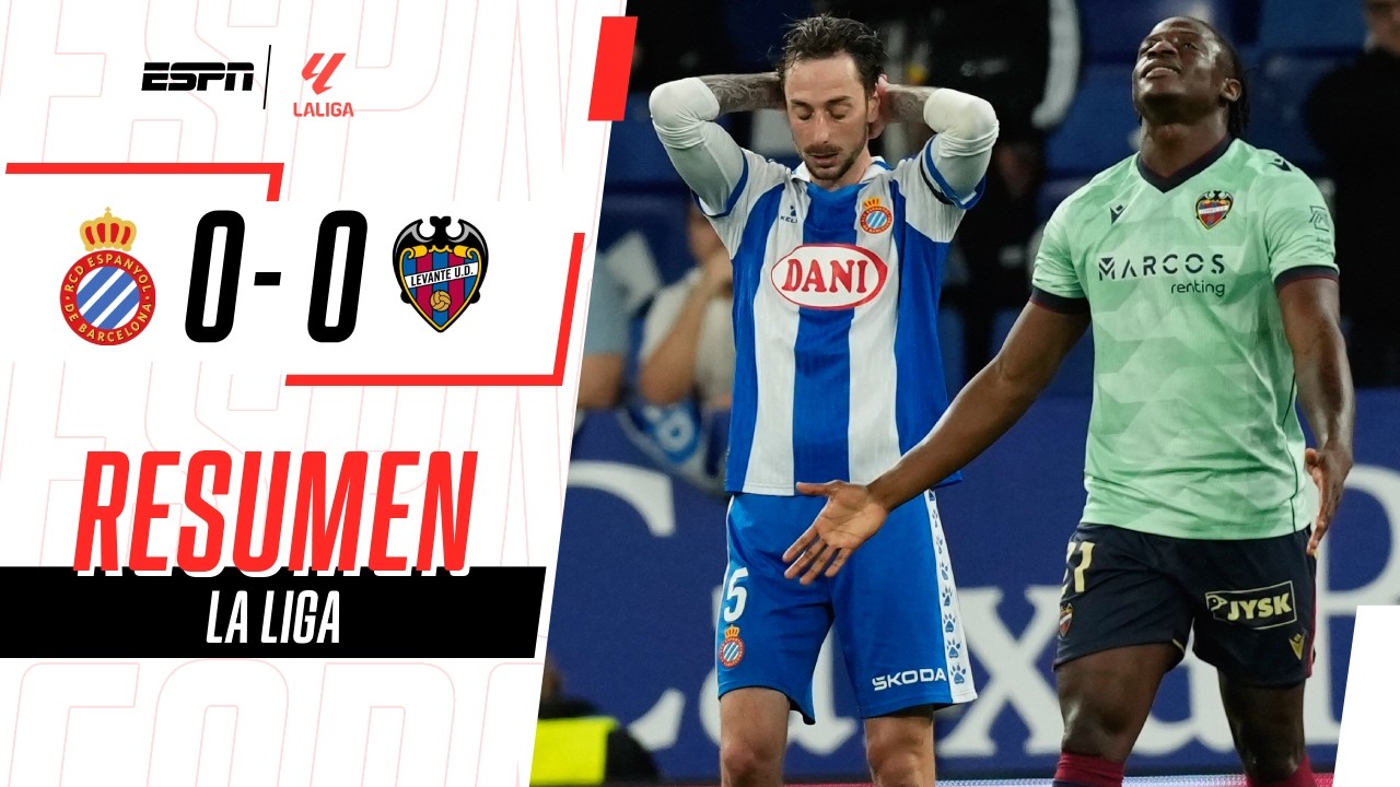 ESPANYOL Y LEVANTE EMPATARON Y SIGUEN EN VILO POR EL DESCENSO | Espanyol 0-0 Levante | RESUMEN